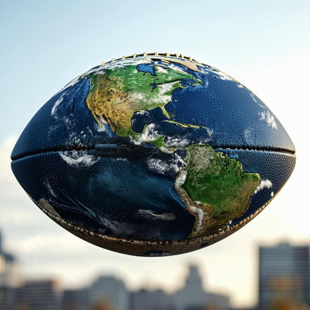 The Earth as an American football